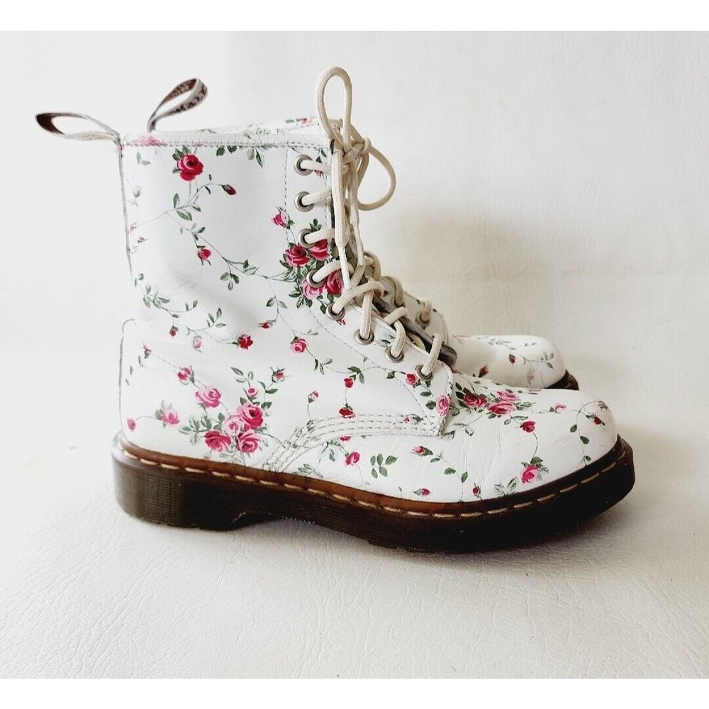 Dr Marten 1460 Portland Rose Combat Lace Up White RARE Limited Edition 8 - Picture 4 of 11